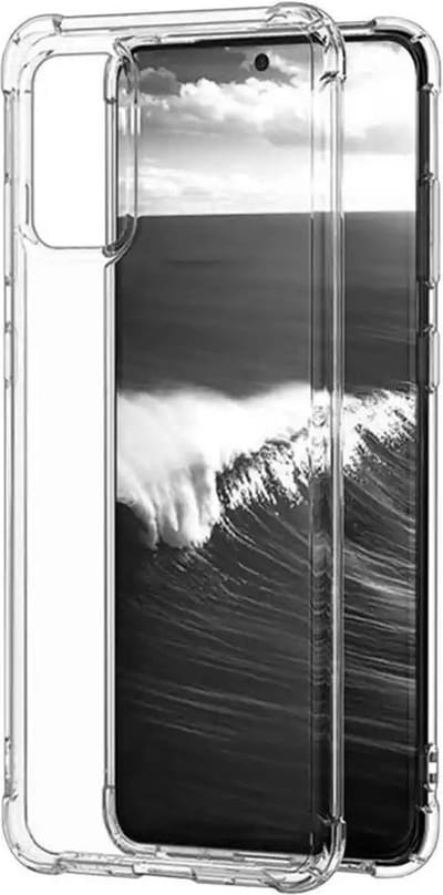 DrPhone Samsung S20 ULTRA TPU Hoesje - Siliconen Bumper Case met Verstevigde randen – Vier Hoeken  - transparant