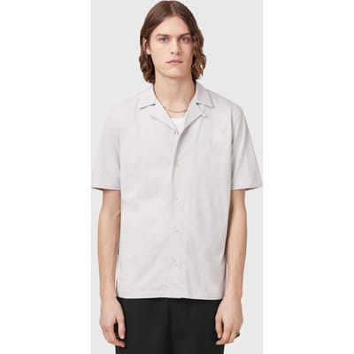 AllSaints Hudson Ss Shirt Cloudy Grey Taglia: XS | Camicie Casual Outlet | Uomo | Grigio