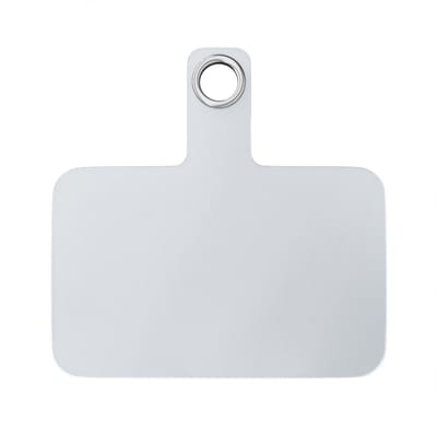 Casimoda® - Telefoon patch voor universeel telefoonkoord - O-ring - Universele clip - Plaatje voor telefoon hoesje - Zilver, Semi-transparant