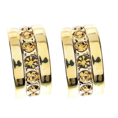 Behave - Oorknoppen goudkleur met kristallen - Elegante sieraden