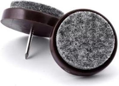 Meubelvilt met spijker | 16 stuks | Bruin | Ø1.7cm | Stof | Rond | Meubelonderzetters | Viltjes | Vilt voor meubels | FSW-Products