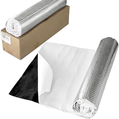 Geluiddempende Alubutyl Isolatiemat 2 mm (50 cm x 400 cm) - Vermindert Trillingen en Rammelaars - Zelfklevend en Veilig voor Je Auto