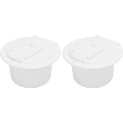 2 Set Trappe de Câble Électrique RV Couvercle à Clipser Porte Facile à Coulisser Trappe de Rangement Ronde pour Prise de Câble d'Alimentation