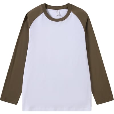 Pure Katoen Lange Mouwen Heren T-shirt Los Splicing Schouder Mouwen US Stijl Retro Basis Shirt Man T-shirt Tops T-shirts S koffie