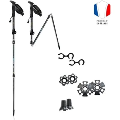 Opvouwbare wandelstokken Guidetti Flashlock Emeraude MK2 (x2)