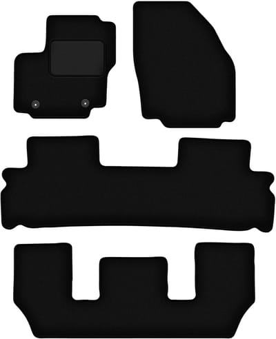 Zwarte veloursmatten voor: Ford Galaxy MK2 7-zits (2006-2011)