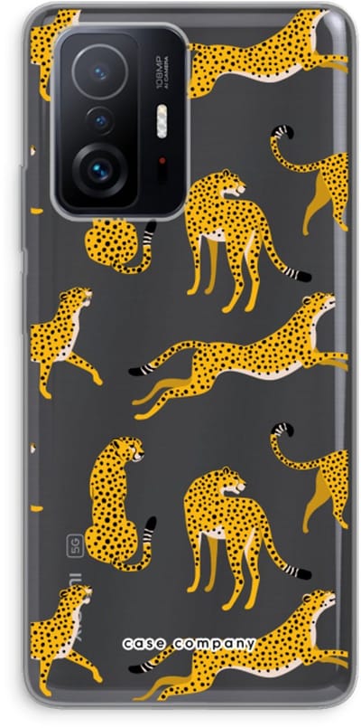 Case Company® - Hoesje geschikt voor Xiaomi 11T Pro hoesje - Luipaard - Soft Cover Telefoonhoesje - Bescherming aan alle Kanten en Schermrand
