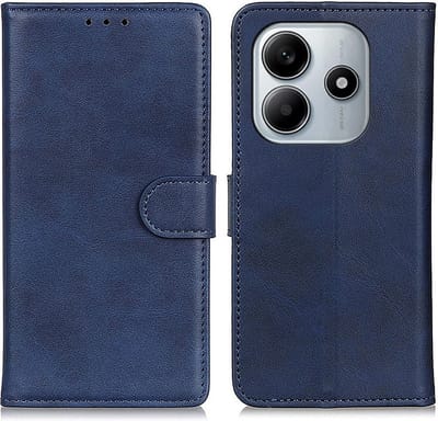 Coverup Hoesje - Geschikt voor Xiaomi Redmi Note 14 4G Hoesje - Coverup Luxe Book Case - Blauw