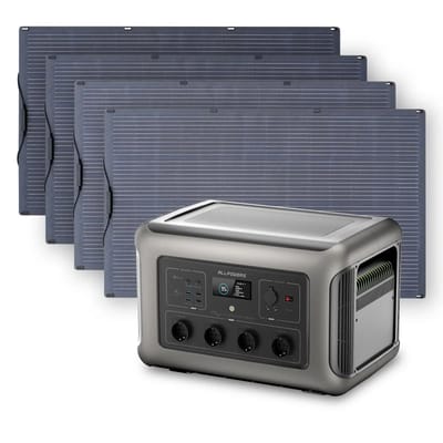 ALLPOWERS Zonnegeneratorset 3500W (R3500 + SF200 200W flexibel zonnepaneel) - R3500+4PCS SF200 200W zonnepaneel