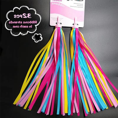 Kleurrijke Handvatstreamers voor Kinderen, Eenvoudig te Installeren, Perfecte Fietssieraden, 2 Stuks Scooter Ribbons voor Creatieve Kinderen