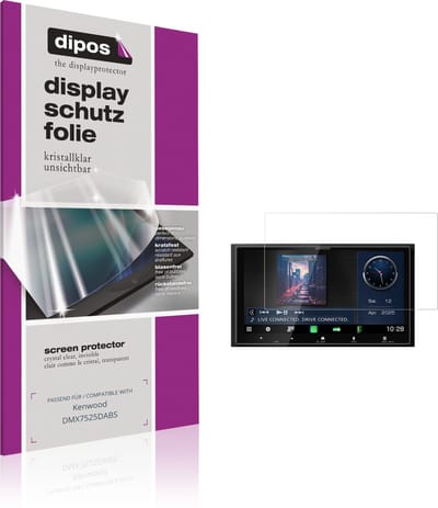 dipos – 2x Beschermfolie geschikt voor Kenwood DMX7525DABS | Krasbestendige & heldere Screenprotector Ultra-Thin