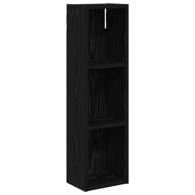 vidaXL - Badkamer - wandkast - Zwarte - Eik - 20 - x - 14 - x - 70 - cm - Geconstrueerd - hout