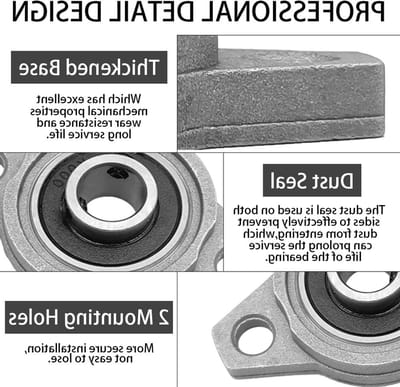 Zelfregulerende flenslagers KFL000, 10mm binnendiameter, diamantvormige flenslagers voor machines, 6 stuks, ideaal voor diverse toepassingen en duurzame prestaties