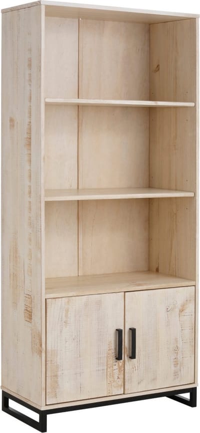 Santo-Boekenkast - 2-deurs - Wit Grenen