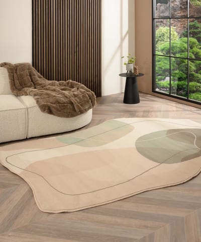 Organisch vloerkleed - Ease Stone zachtgroen 160x230
