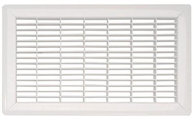 Vloer Return Luchtrooster 10x12 Inch - Zwaar Staal, Wit