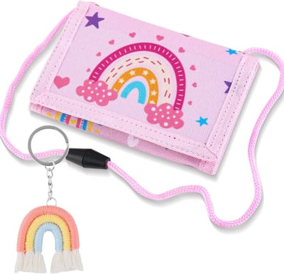 Kleurrijke Kindertas voor Meisjes met Sleutelhanger - Perfecte Verjaardagscadeau en Eerste Schooldag Accessoire
