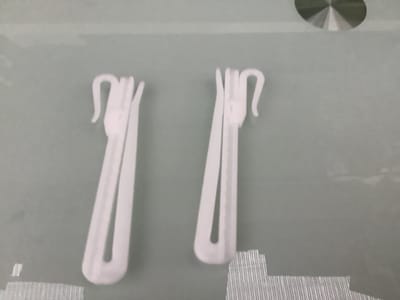 Antex. Inschuif Plooi band haak. Voor vitrage en gordijnen. Kunststof. Wit. 9 cm lang.10 stuks, voor 1 mtr gordijn.Antex.