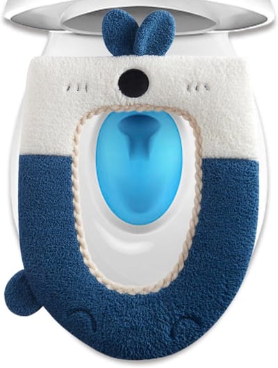 Toiletbril Kussen - Zitverwarmer - Warmte Comfort - Zachte Pluche - 43x37 cm - Grijs