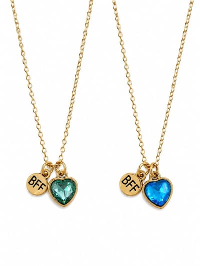 LiLaLove BFF Kettingen- Best Friends Forever- Goudkleuringe ketting- Meisjes Ketting- Hartjes- BFF- Vriendschapsketting