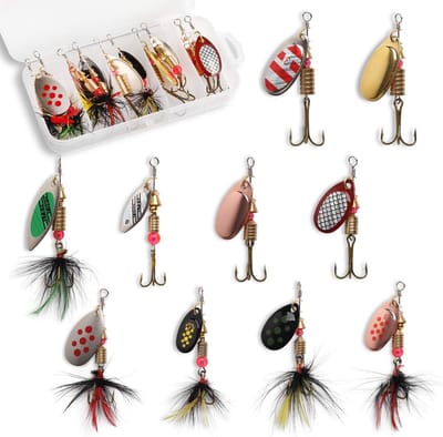Vis Lokaas Set - Spinner Lokaas - Vissen Op Baars - 10 Delige Kit - 3g Tot 7g - Meerdere Kleuren