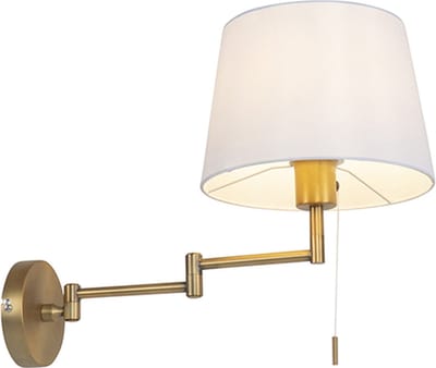QAZQA ladas - Moderne Dimbare LED Smart Wandlamp met zwenkarm incl. wifi met Dimmer voor binnen - 1 lichts - D 16.25 cm - Brons - Woonkamer | Slaapkamer | Keuken