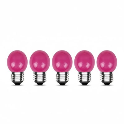 LED Kogellamp E27 Roze - 300 lumen - 3W - IP20 - G45 - 230V - 5 stuks