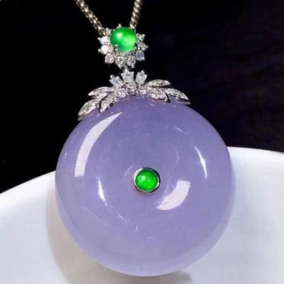 Natuurlijke Chalcedoon Paarse Ketting voor Vrouwen Lichte Luxe Inleg Kristal Verfijnd Mode Rond Hanger Bruiloft Sieraden 45cm gray