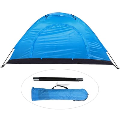 Tente imperméable pour loisirs en plein air, pour une personne, pour le camping, la pêche et l'escalade bleu