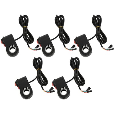 5 stuks Stuur Schakelaar Aan/Uit Drukknop 3 Snelheden Positie Accessoire voor Elektrische Fiets black
