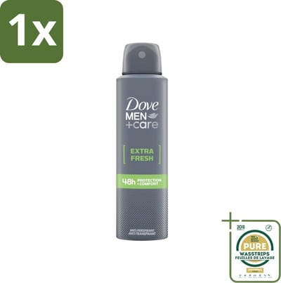 1 x Dove Men+Care - Extra Fresh - Deospray - Anti-Transpirant - 150 ml- Dove Men+Care Extra Fresh Deospray - Deospray Voor Mannen - Alcoholvrije Deospray - Okselbescherming - Transpiratiebescherming