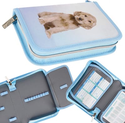 Hondje Dubbelklaps etui zonder inhoud, etui voor meisjes