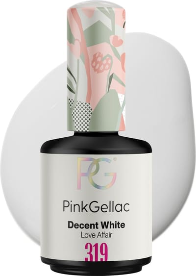 Pink Gellac Gellak - 319 Decent White 15ml - Witte Gel Nagellak - Gellac - Gel Nagels Producten
