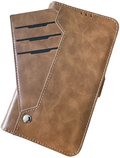 Telefoonhoesje geschikt voor Apple iPhone 16 Pro Hoesje | Bookcase Portemonnee | Pasjeshouder voor 9 Pasjes - Bruin