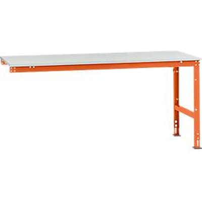 Manuflex aanbouwtafel UNIVERSAL Standaard, tafelblad kunststof, 2000 x 1000, roodoranje