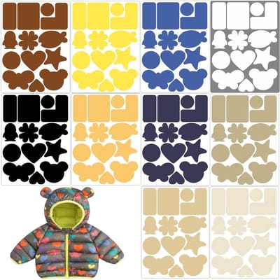 Reparatiepleisters Nylon - Reparatielapjes Waterdicht - Kleding Repareren - Zelfklevend Waterdicht - 20 x 15 cm - Tien Kleuren