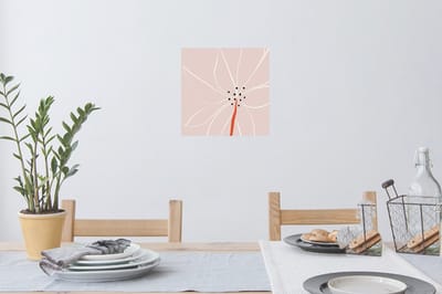 Muurstickers - Sticker Folie - Bloemen - Abstract - Pastel - 30x30 cm - Plakfolie - Muurstickers Kinderkamer - Zelfklevend Behang - Zelfklevend behangpapier - Stickerfolie
