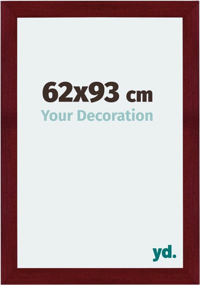 Your Decoration - Fotolijst 62x93 cm - MDF - Wijnrood Geveegd - Mura