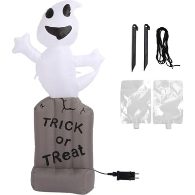 Opblaasbare Spook Grafstenen Decoratie 1.5m LED IP44 Waterdicht Met Blower Opblazen Spoken
