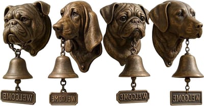 Huisdier Deurbel - Honden Decoratie - Gasten Verwelkomen - Uniek Hondenontwerp - 20.7 x 15.8 cm - Bruin