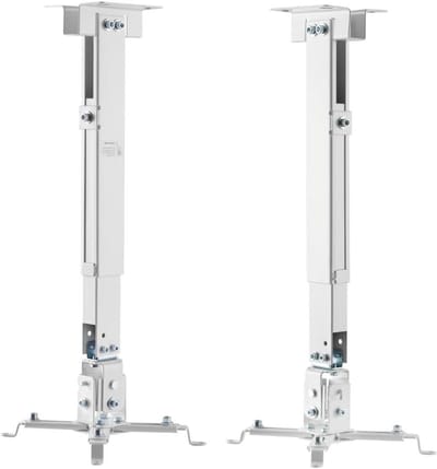 Plafondbeugel Projector - Projectorhouder Beamer - Thuisbioscoop Inrichten - Stevige Plafondmontage - 315 x 6 x 105 cm - Wit