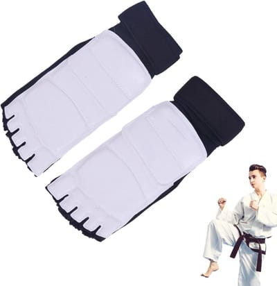 Taekwondo Beschermers - Sparring Handschoenen Voeten - Vechtsport Training - Verstelbare Magic Tape - Set van 2 - Zwart