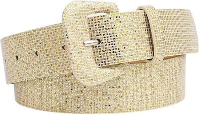 Metallic Glitter Riem - Goud | Riemmaat 90 cm - Lengte 105 cm | Kunstleer | Fashion Favorite