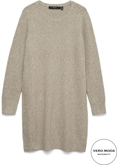 VERO MODA MATERNITY - VMMDOFFY LS O-NECK DRESS GA NOOS - Dames - Mini jurken