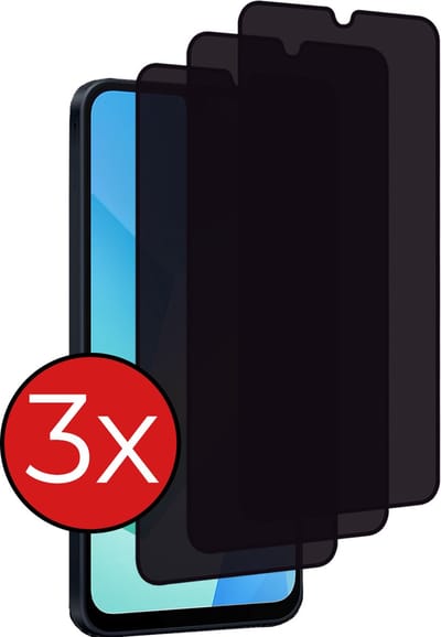 Screenprotector - 3 Stuks - Geschikt voor Samsung Galaxy A16 - Privacy Filter - Beschermglas - Gehard Glas - Tempered Glass - Screen Protector
