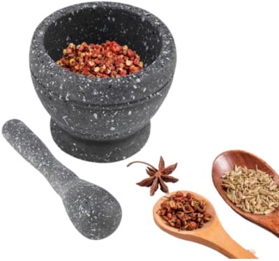Grindkom met Stamper voor Specerijen en Sauzen, Handmatige Keukenaccessoires voor Kruidige Gerechten en Knoflook
