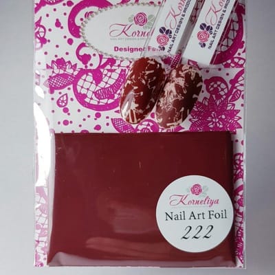 Korneliya Nailart folie - Transfer folie - Nagel Folie Mat CraquelÃ© Bordeauxrood 222