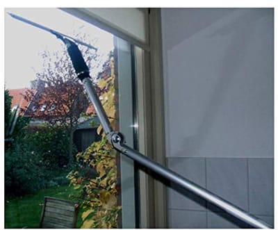 Lichtgewicht Telescopische Vensterpaal/staaf 125cm met Vrije Hoek Adapter