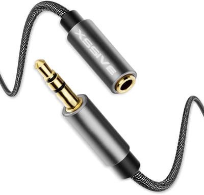 Aux naar Jack 3.5mm AudioKabel - Microfoon + Audio Verlengkabel - 1 Meter - Aux naar Jack 3,5 mm - Geschikt voor Switch, PS5, Xbox, Apple, Sony Microfoon Koptelefoon Verlengkabel Snoer