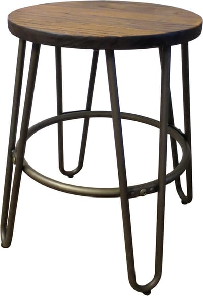 Lavandoux - Industriële Krukje - Bijzettafel - Laag - Gunmetal